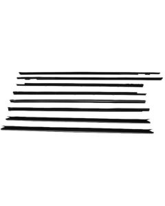 1963 Ford Galaxie 500XL 2 Door Hardtop Fastback Body Style 63B Belt Weatherstrip Kit - Doors & Rear Quarter Windows - 8 Pieces