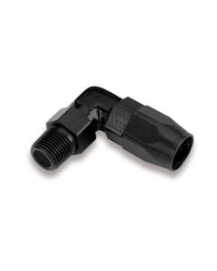 Earls 90 Degree Swivel-Seal® Hose End -1/4" NPT Male to -6 Hose - Black