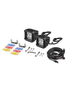 High Output Cube Lights - Beam Pattern 8° Spot Light w/ Pigtail Harness & Mounting Hardware