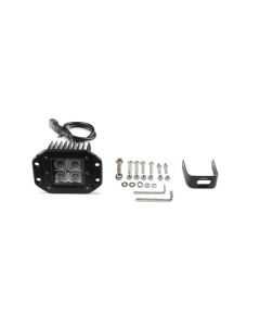 Flush Mount Cube Fog Light w/ 4 LED's, Chrome Outer Reflector, Flood Light

