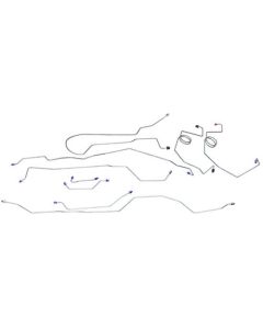1976-79 Ford F-100 & F-150 4X4 Standard Cab Power Disc Brake Line Set, Original Or Stainless Steel