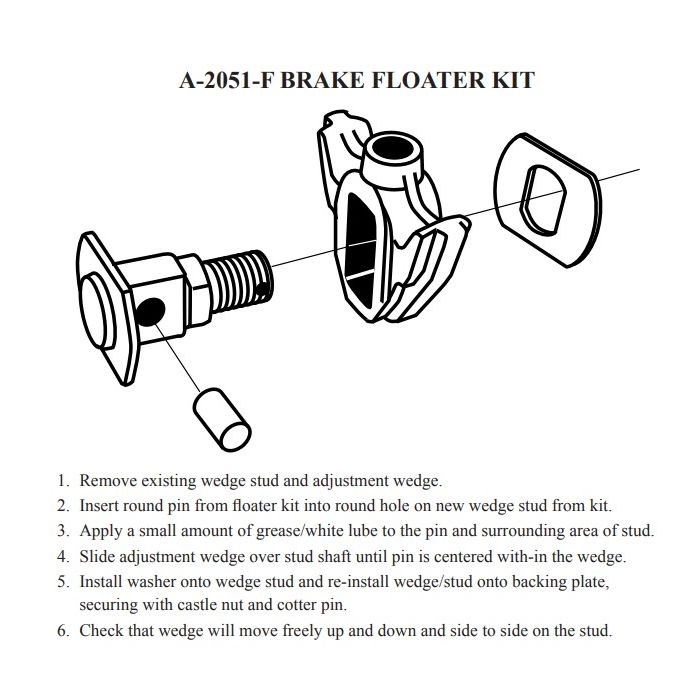 Eckler's Model A Ford Front Brake Equalizer Floater Set