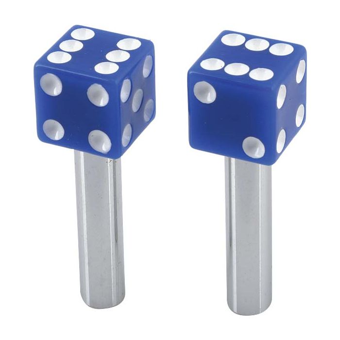 Blue EveryPossible 2 Clear Dice Interior Door Lock Knobs Pins for Car-Truck-Hotrod-Classic 
