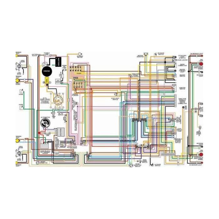 Ford Fairlane & Galaxie Color Laminated Wiring Diagram, 1960-1961 Voltage Regulator Wiring Diagram MAC's Auto Parts