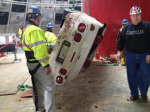 Millionth-Corvette-Rescued-from-Corvette-Museum-sinkhole-2
